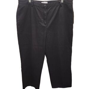 Pendleton‎ Plus Size 16W  Black Cropped Pants 3 Pockets Lightweight 100%Cotton